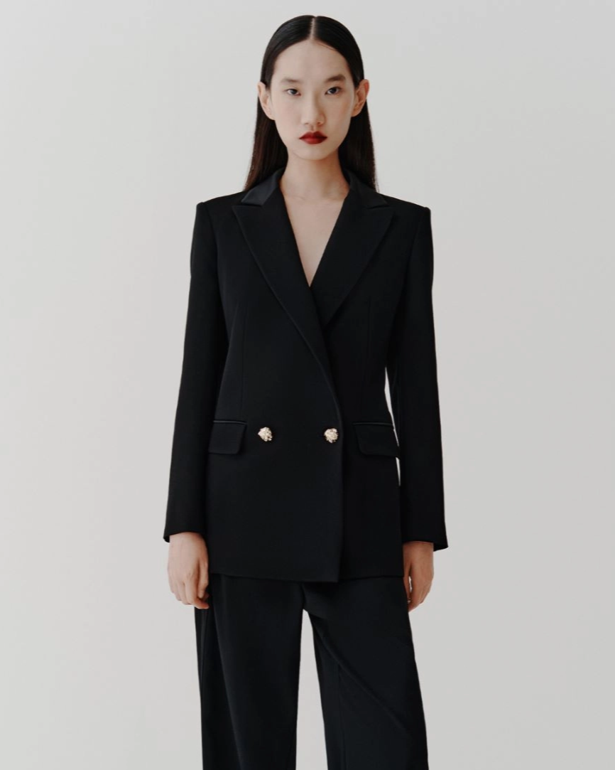 Blazer lungo in enver satin Camogli