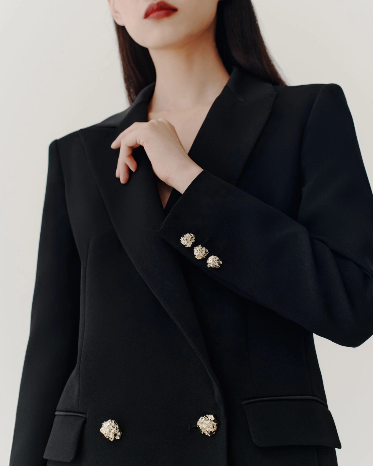 Blazer lungo in enver satin Camogli