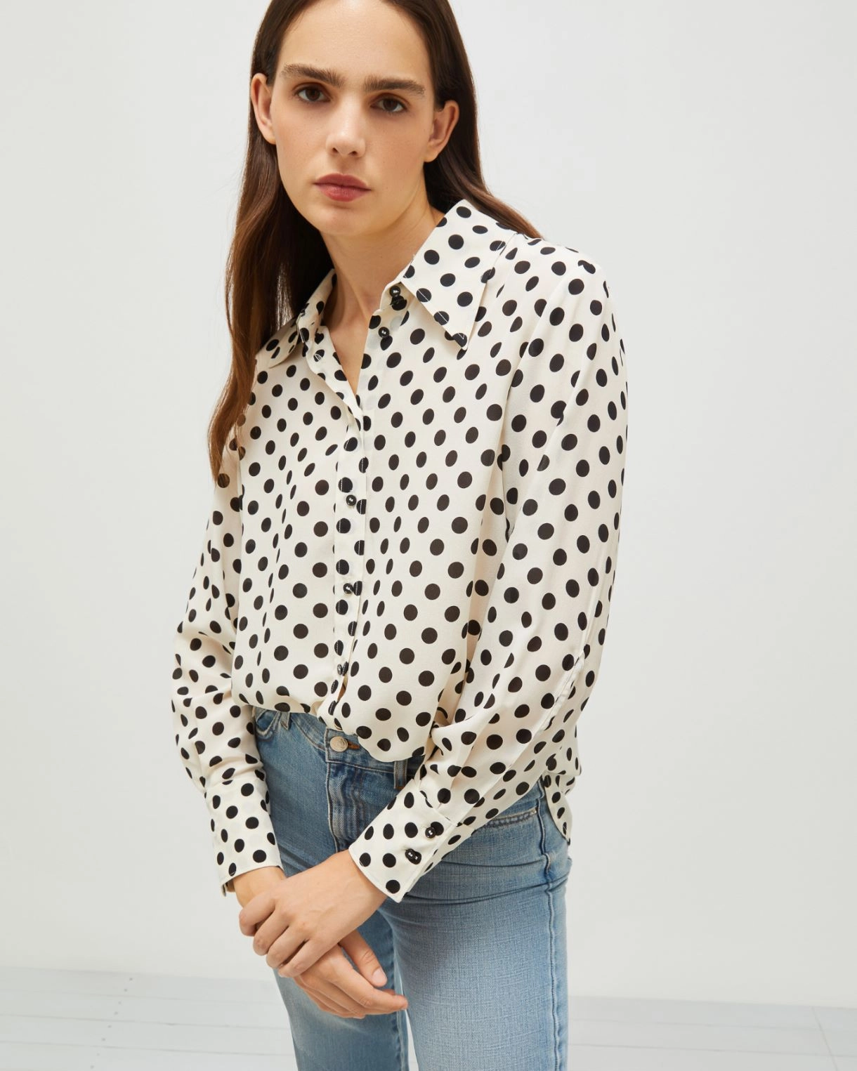 Camicia in seta stampata Conio
