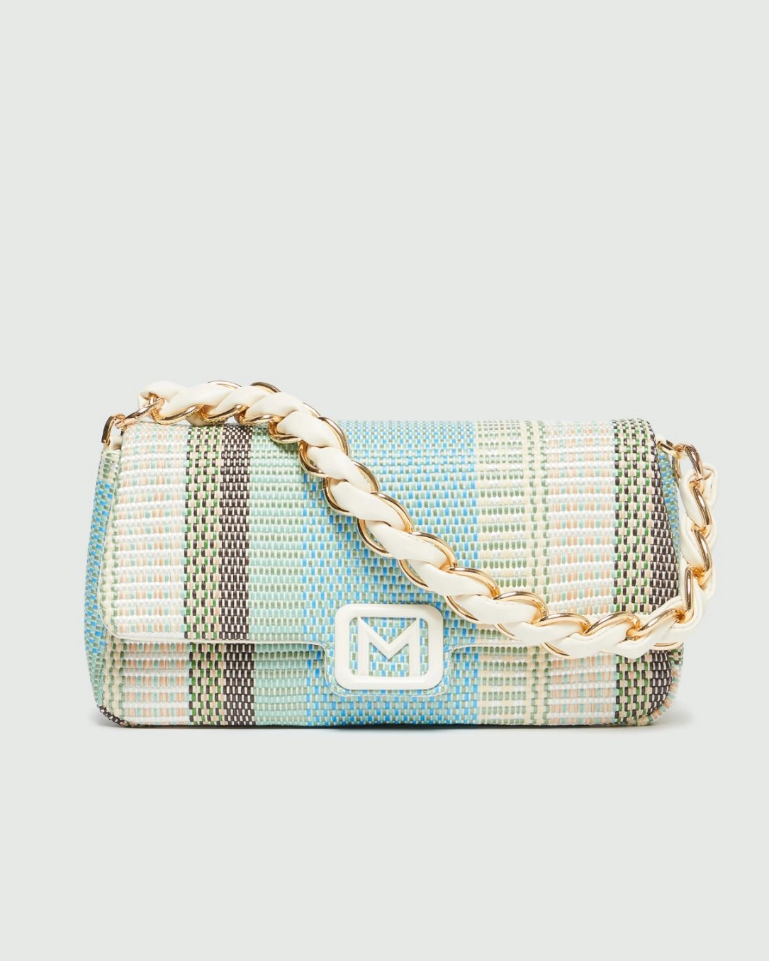 Baguette in rafia multicolor Emily2