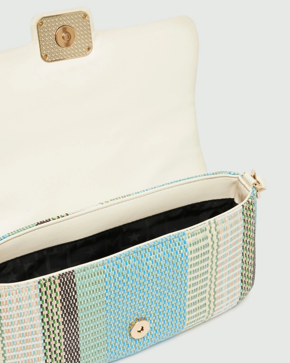 Baguette in rafia multicolor Emily2