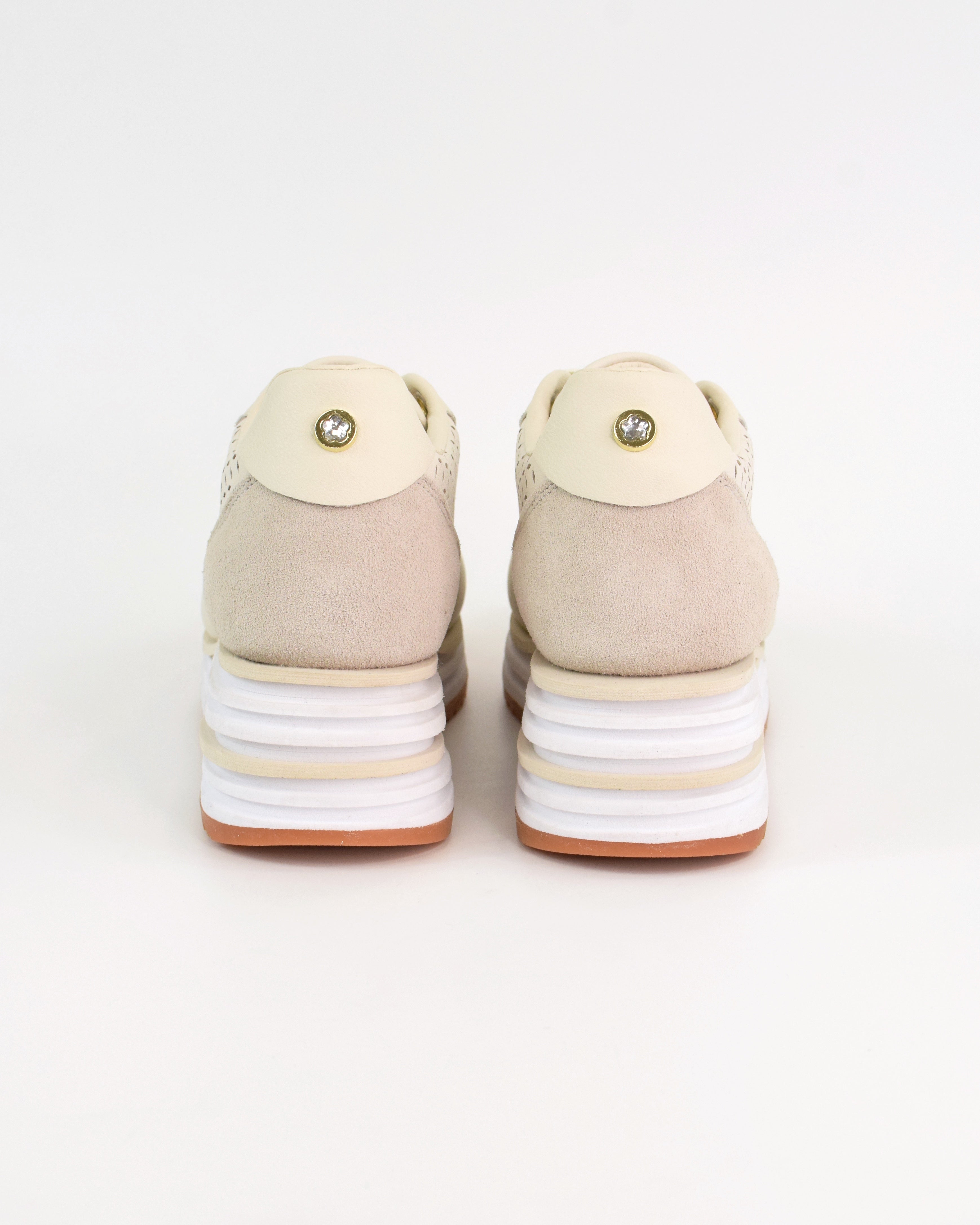 Sneaker in pelle con zeppa e platform Linda