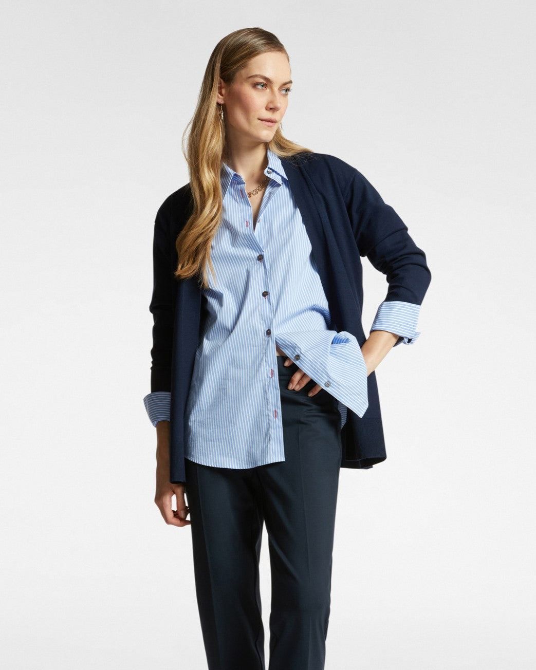 Cardigan lungo aperto davanti