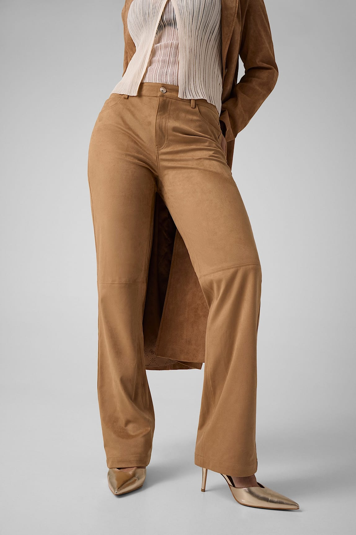 Pantaloni a vita media straight