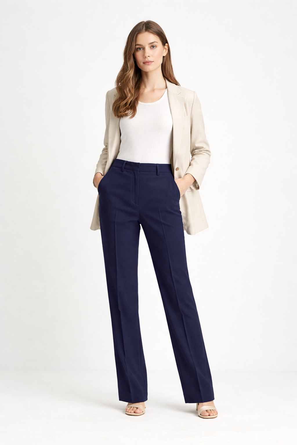 Pantalone in tela bielastica di misto viscosa Mllpagina