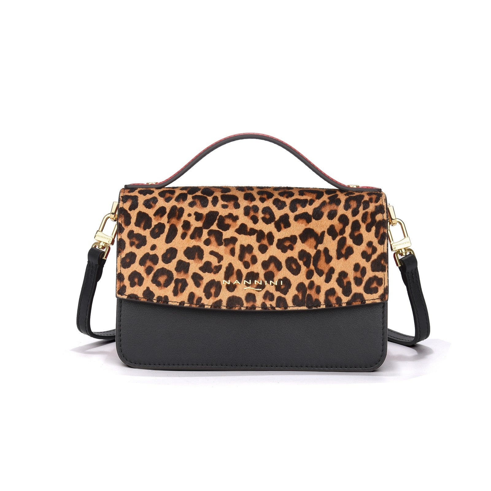 Mini bag in pelle e leopardo Savana