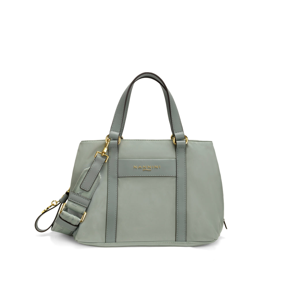Borsa a mano in nylon e pelle Liberty