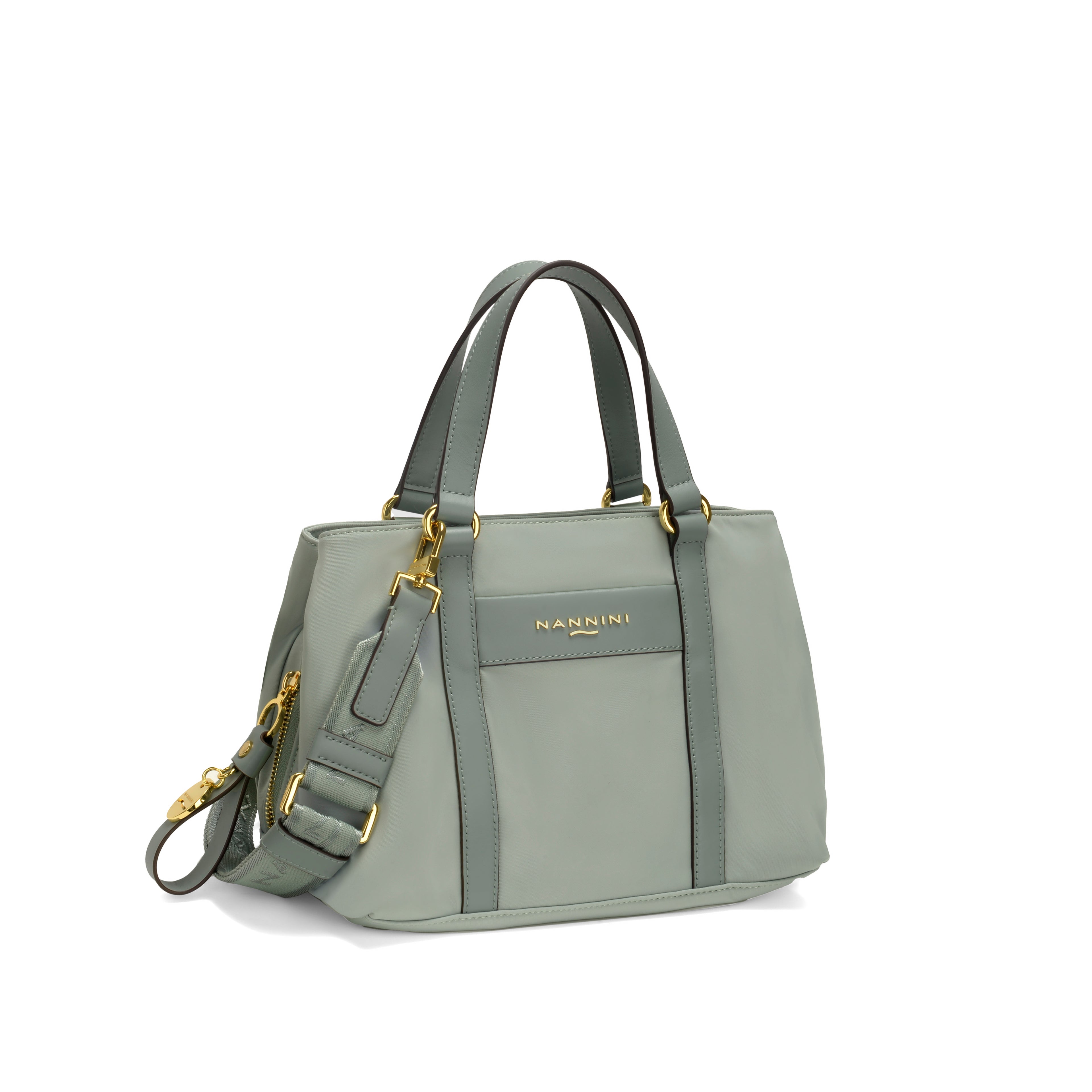 Borsa a mano in nylon e pelle Liberty