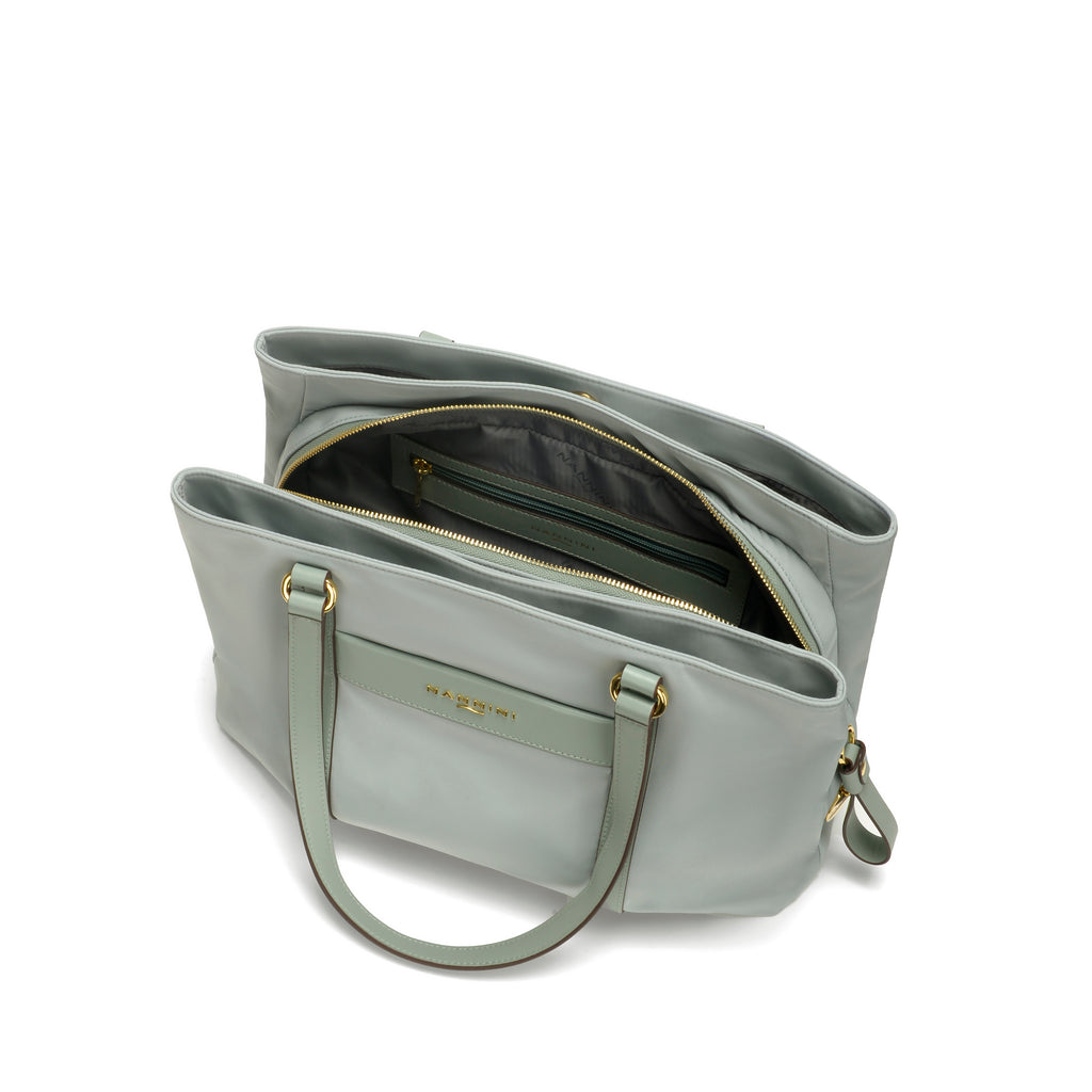 Borsa a spalla in nylon e pelle Liberty