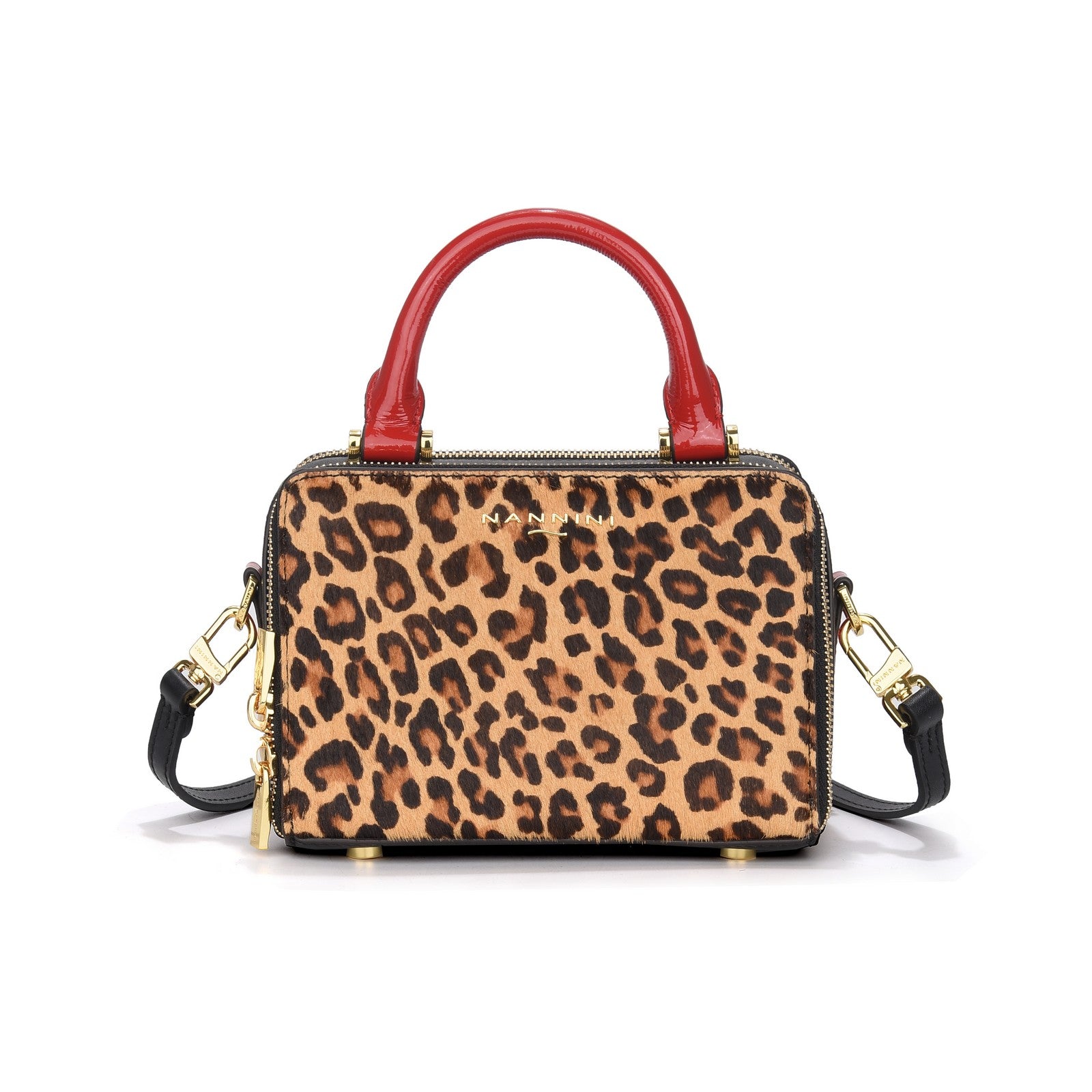 Mini bag in pelle e leopardo Savana