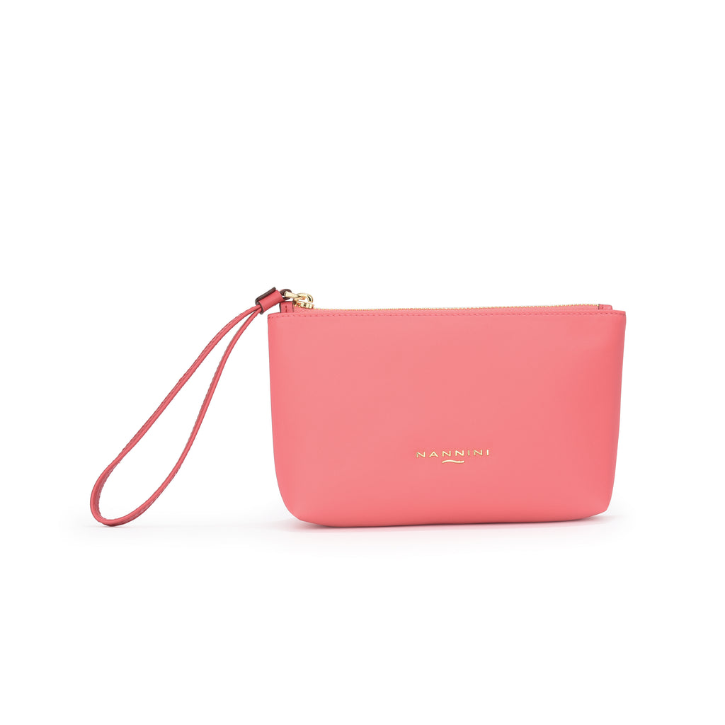 Pochette in nylon e pelle piccola Sara