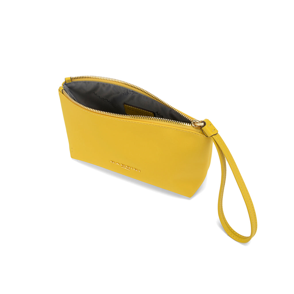 Pochette in nylon e pelle piccola Sara