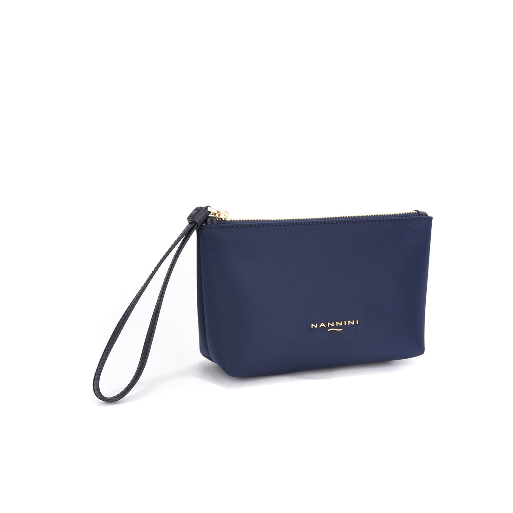 Pochette in nylon e pelle piccola Sara