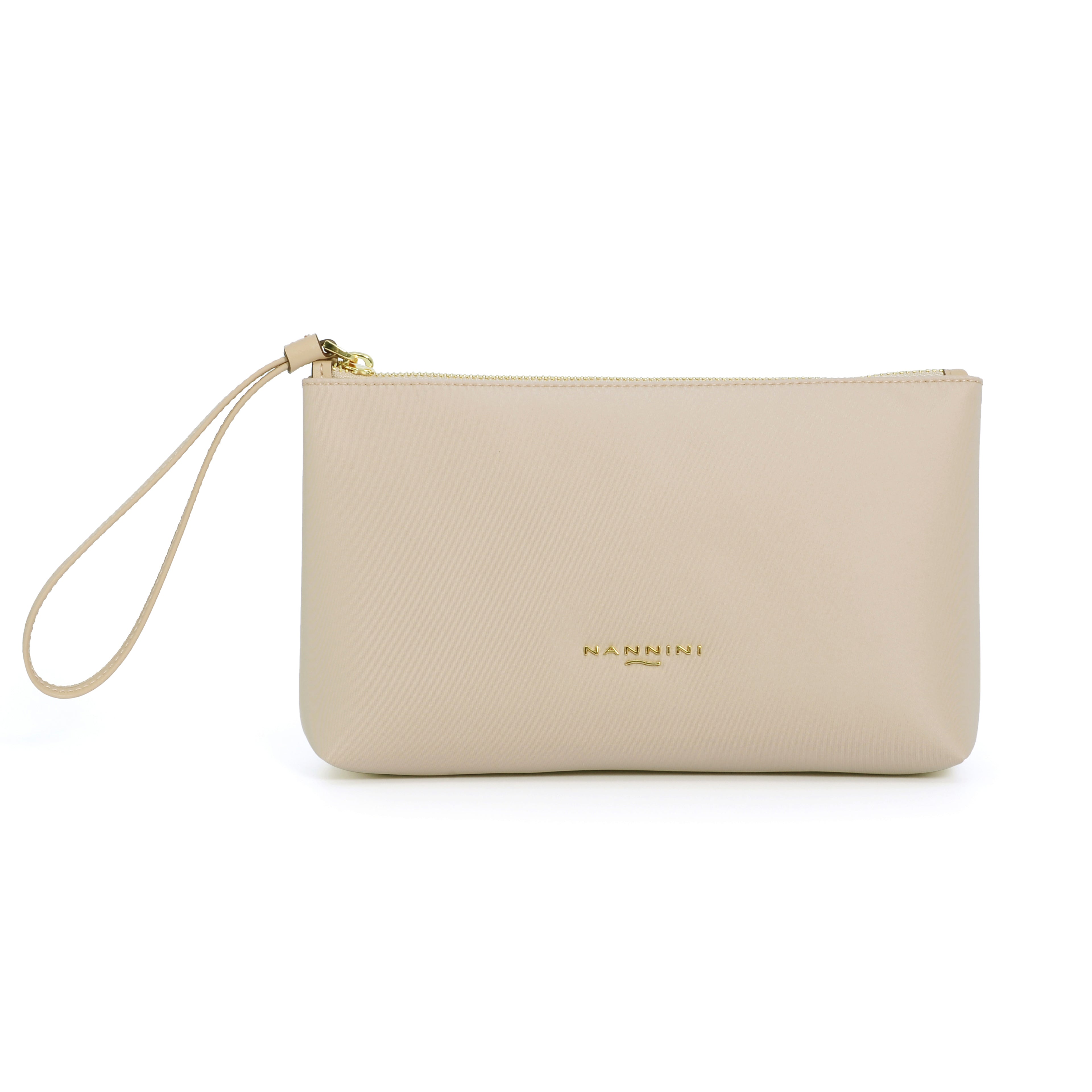 Pochette in nylon e pelle grande Sara