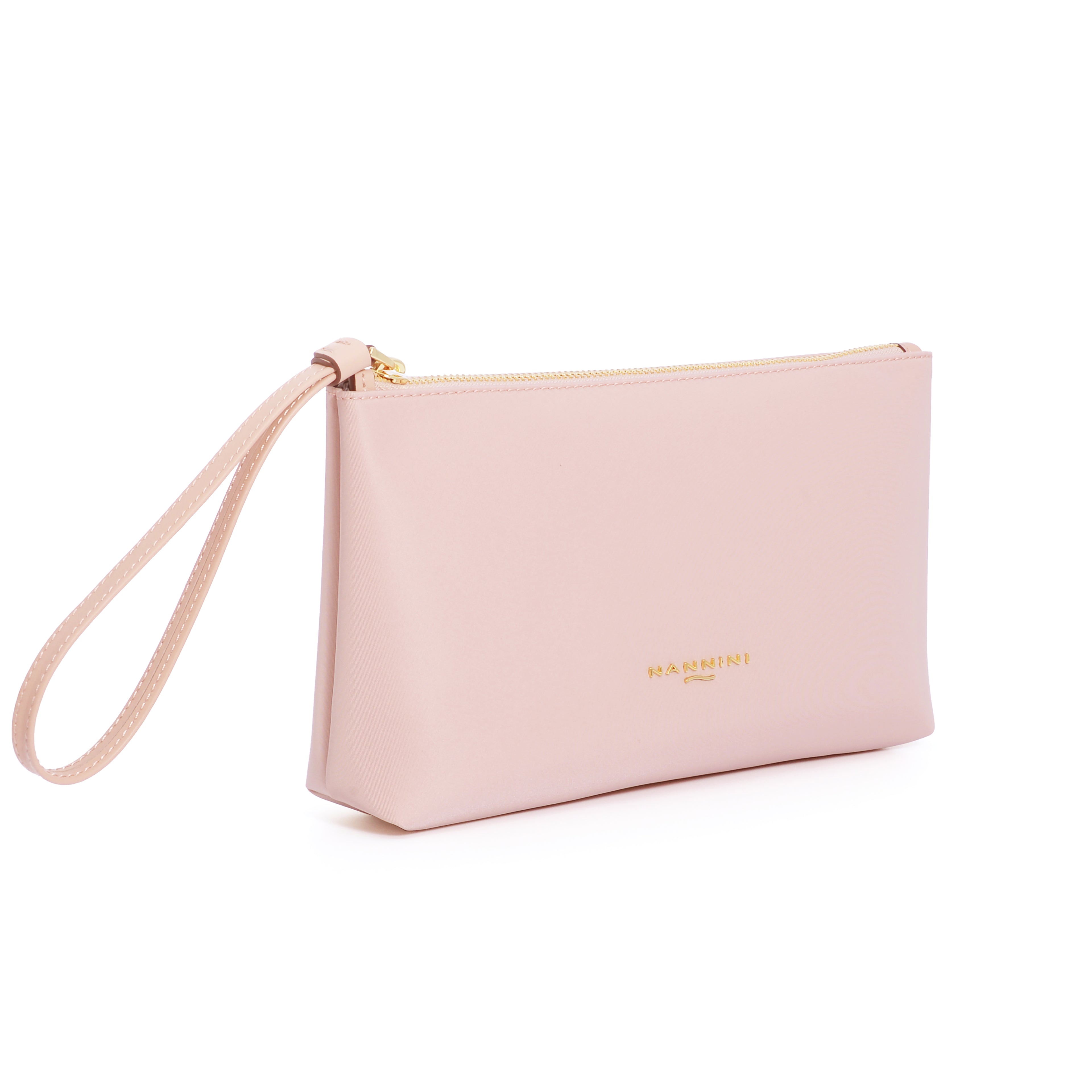 Pochette in nylon e pelle grande Sara