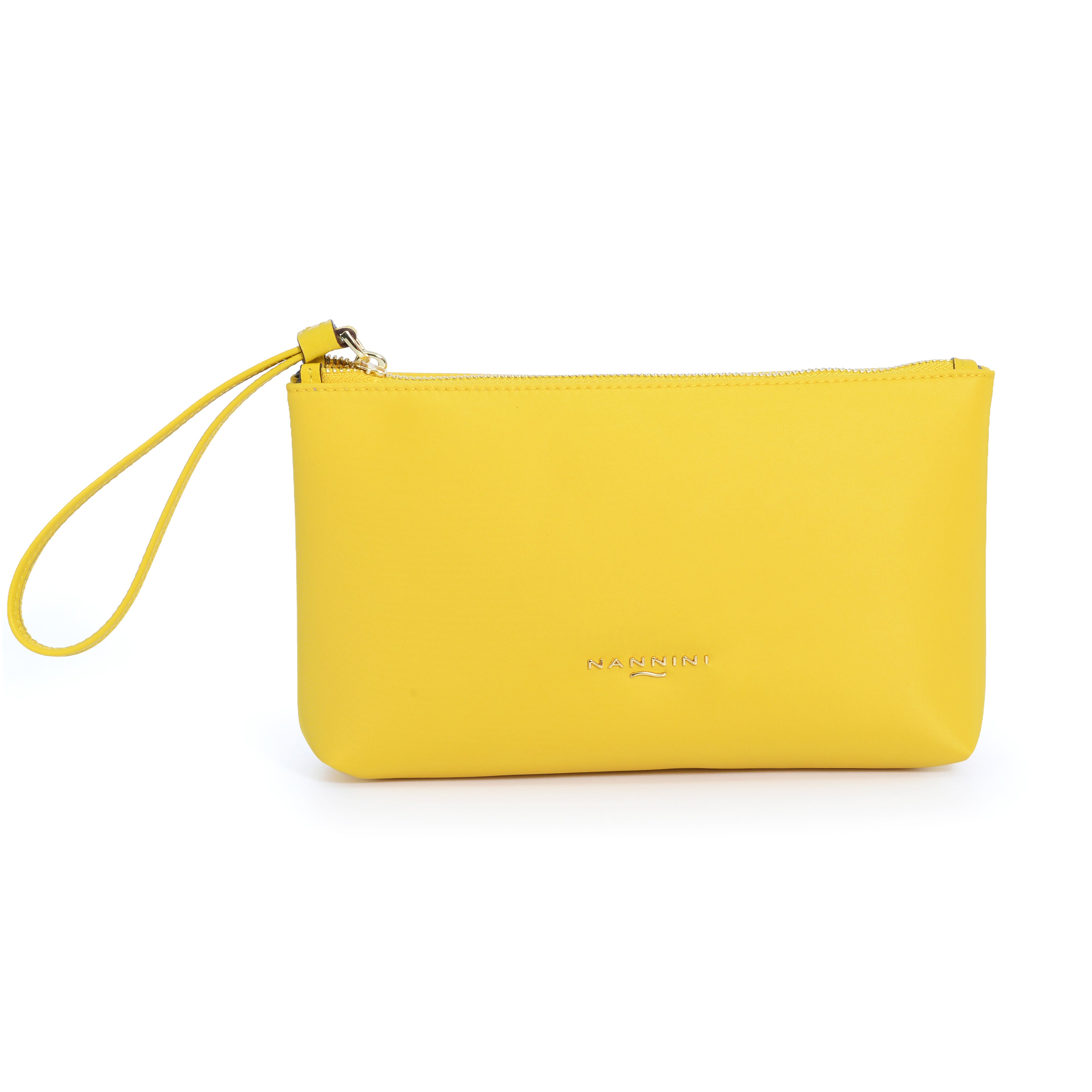 Pochette in nylon e pelle grande Sara