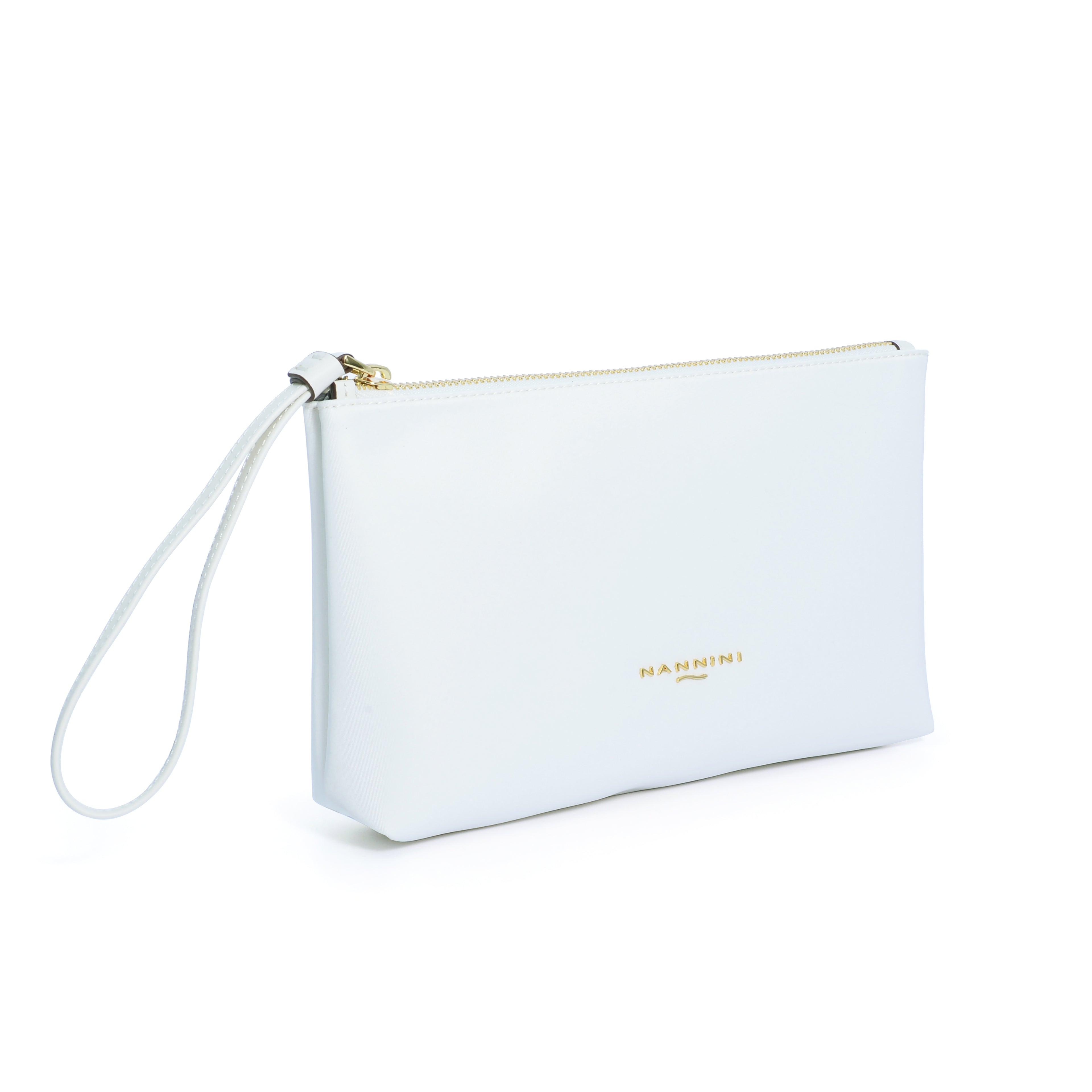 Pochette in nylon e pelle grande Sara