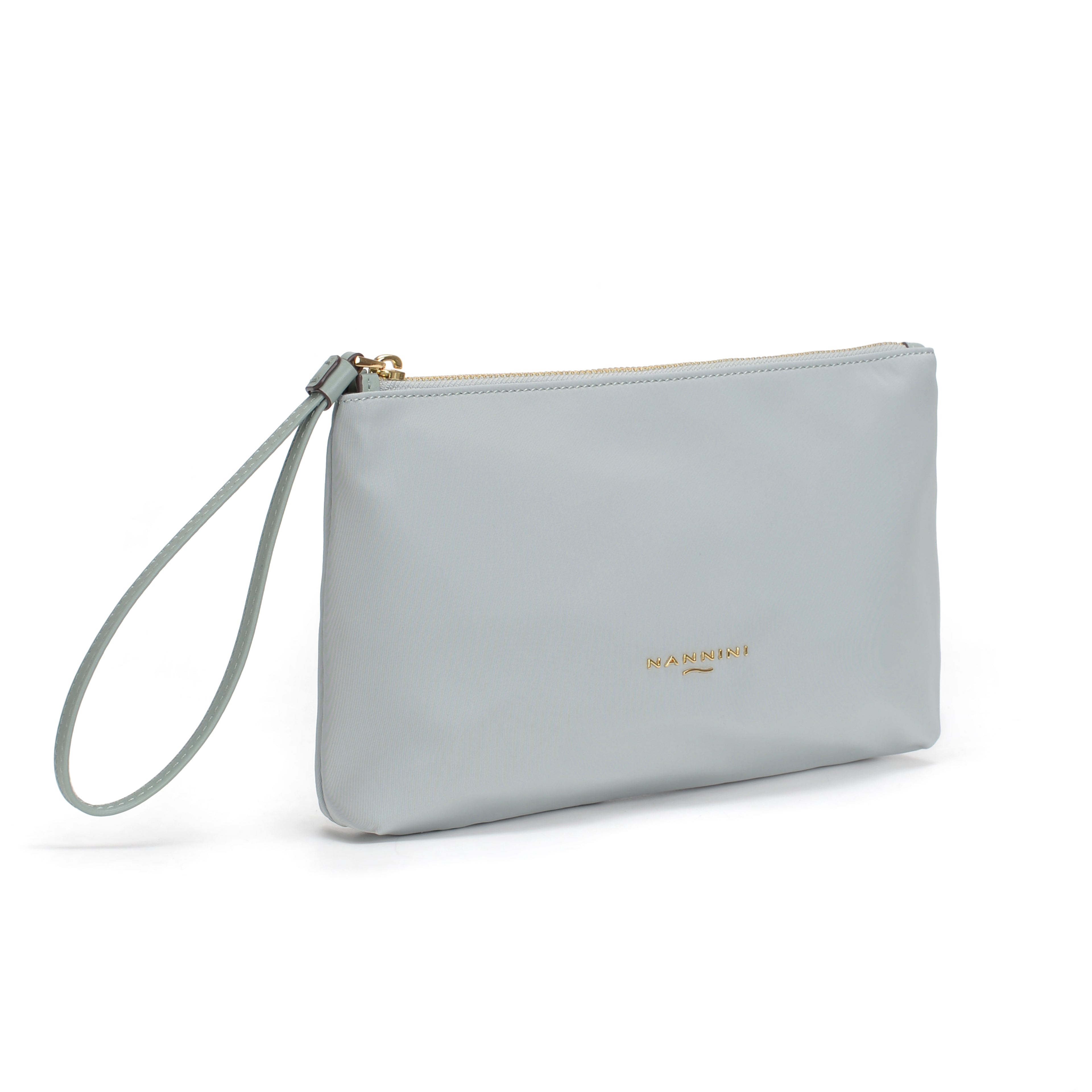 Pochette in nylon e pelle grande Sara