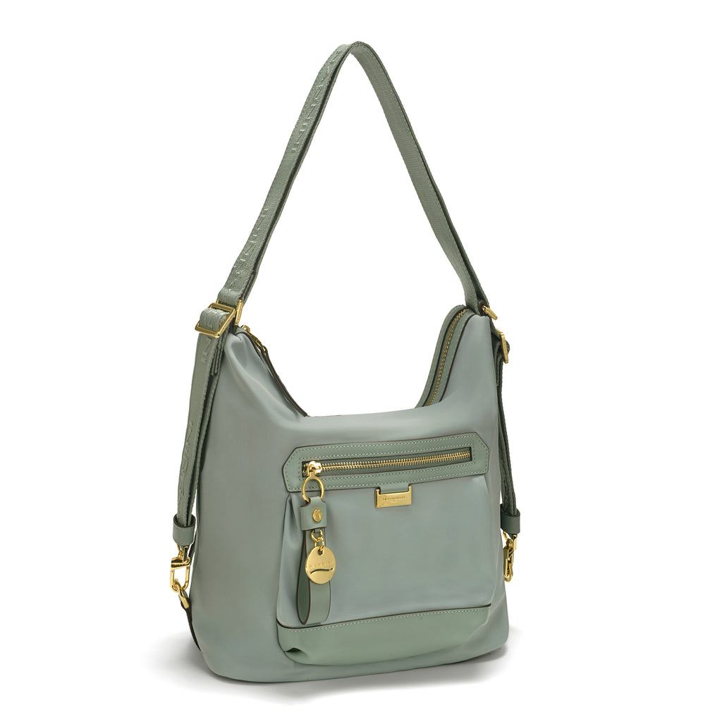 Borsa a spalla in nylon e pelle Liberty
