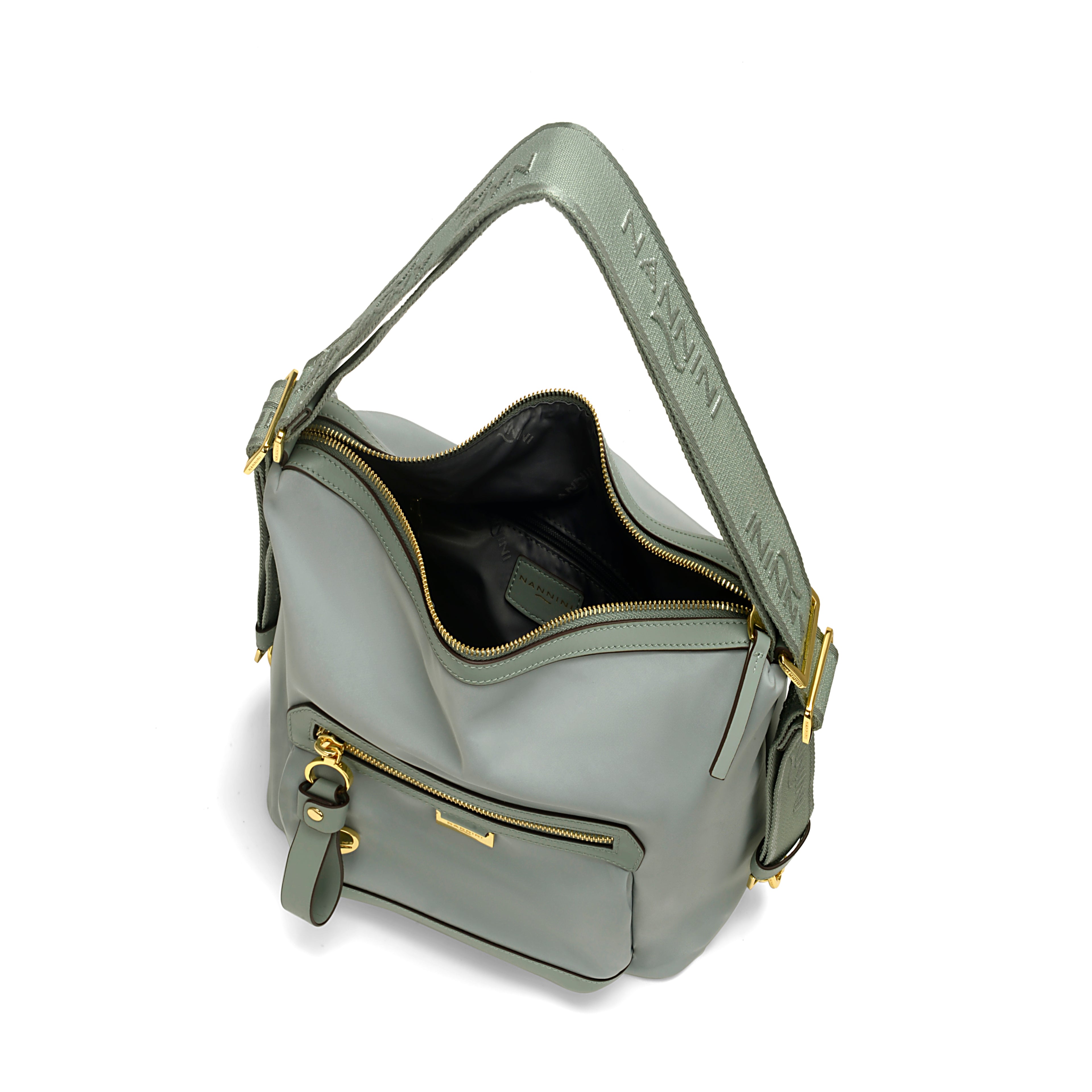 Borsa a spalla in nylon e pelle Liberty