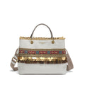 Borsa a mano in cocco e rafia piccola Flip