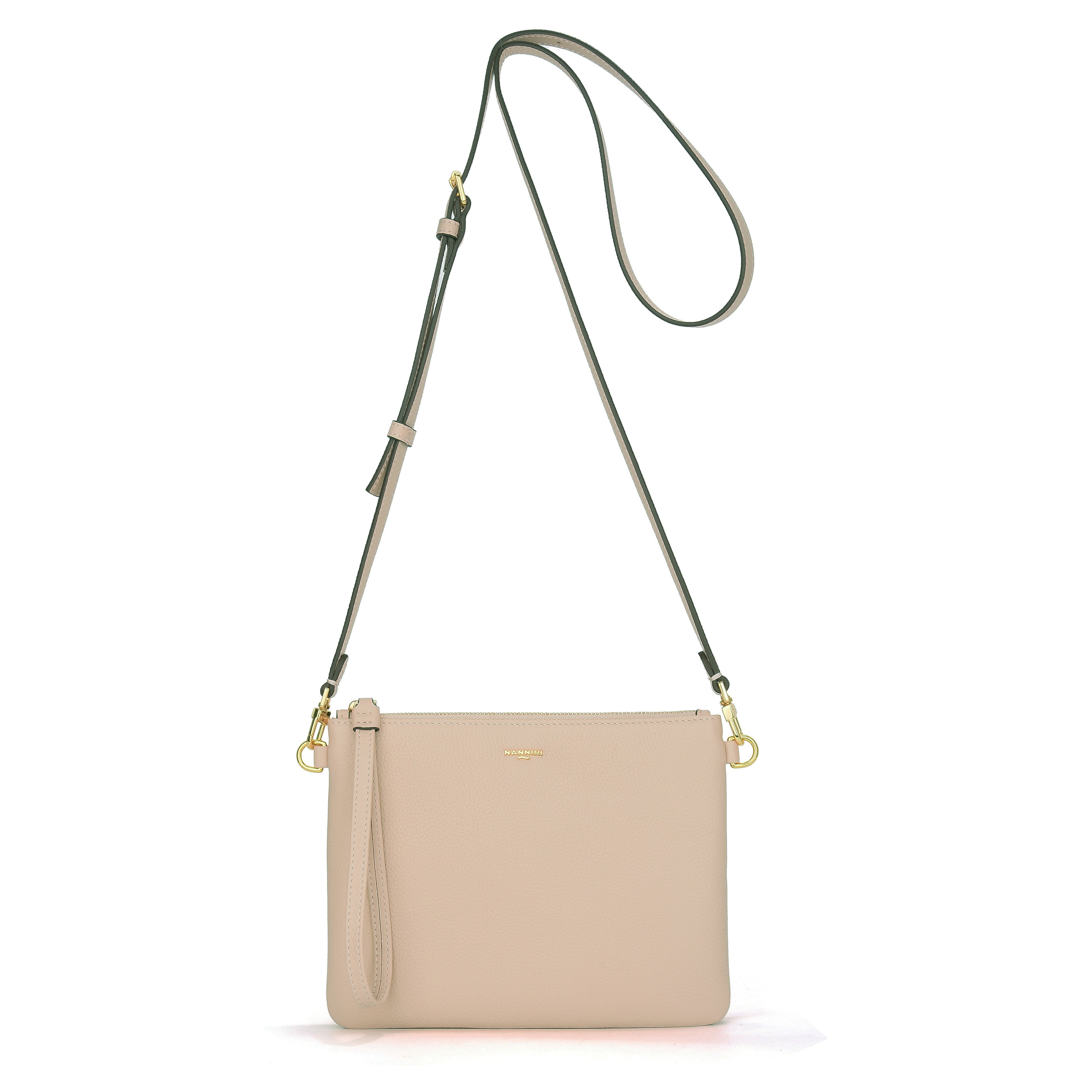 Pochette in pelle con tracolla Keira