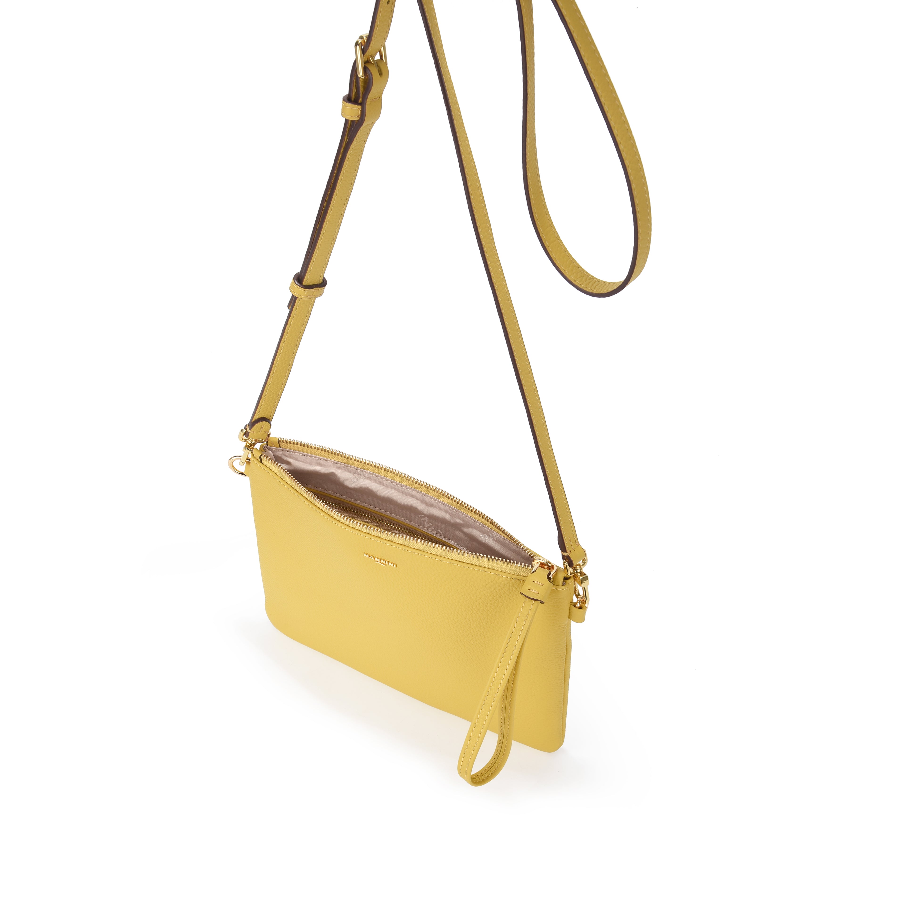 Pochette in pelle con tracolla Keira