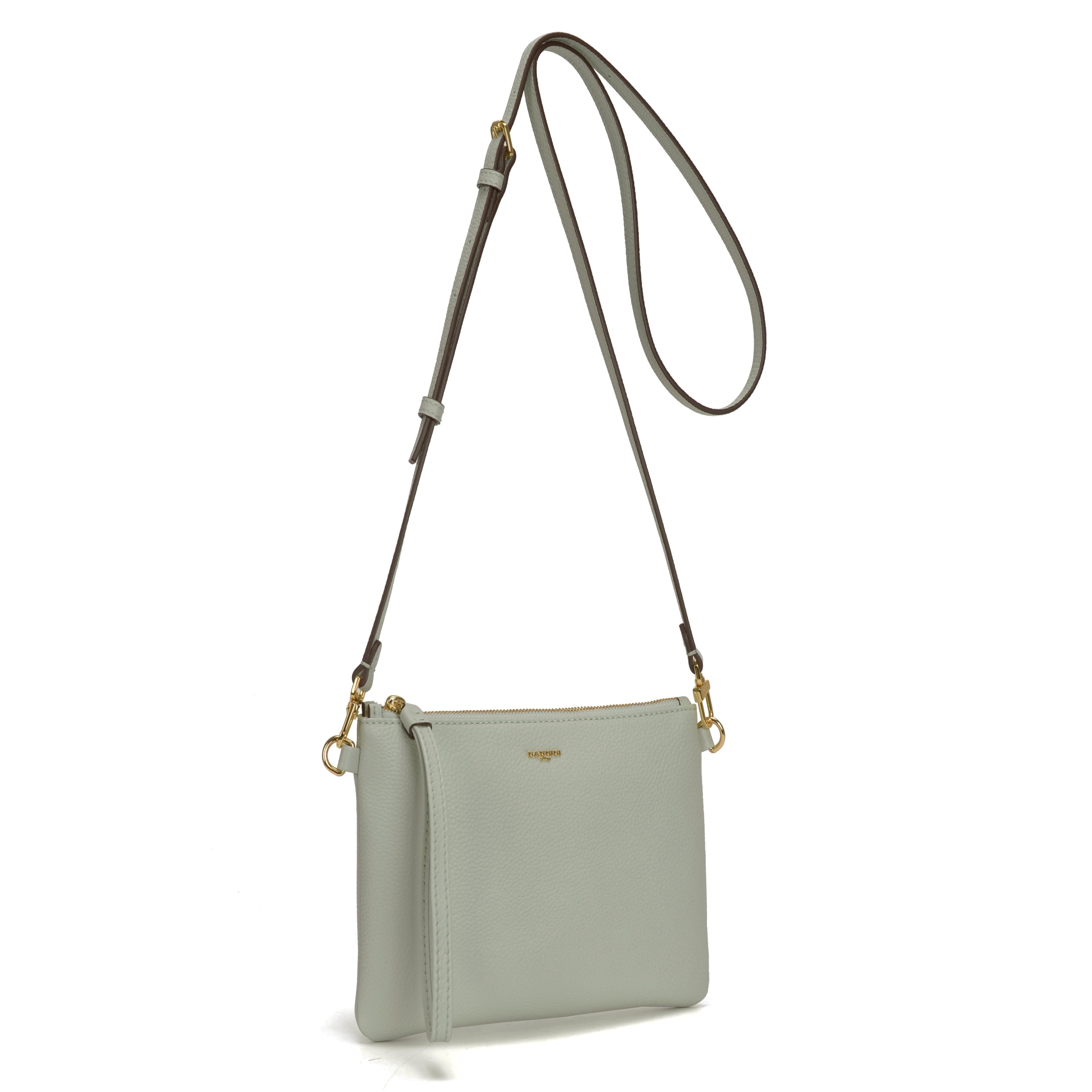 Pochette in pelle con tracolla Keira