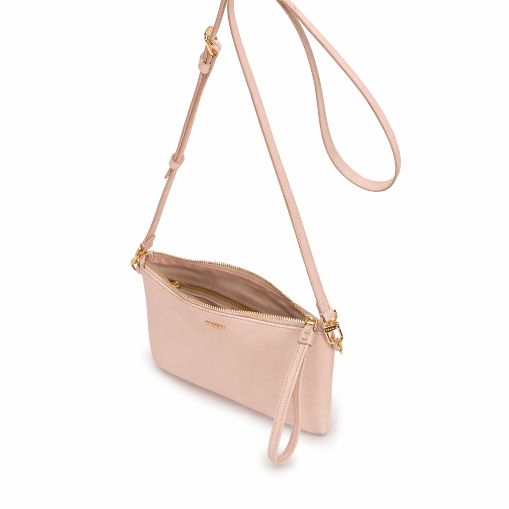 Pochette in pelle con tracolla Keira