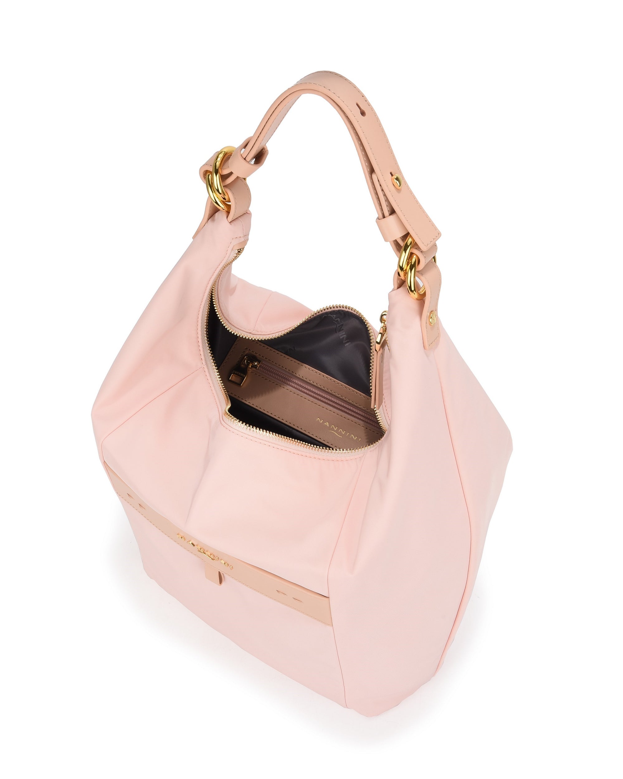 Hobo Bag in nylon e pelle Reene