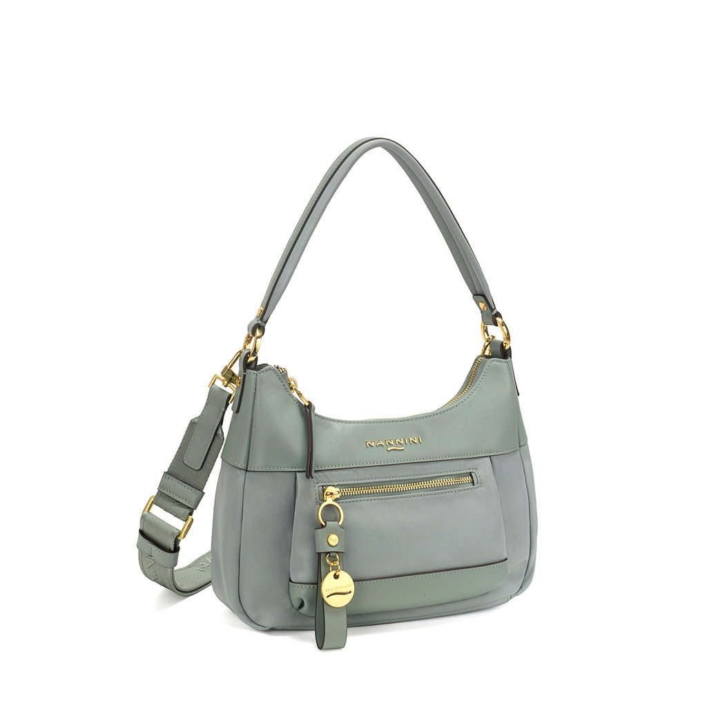 Borsa a spalla in nylon e pelle Liberty