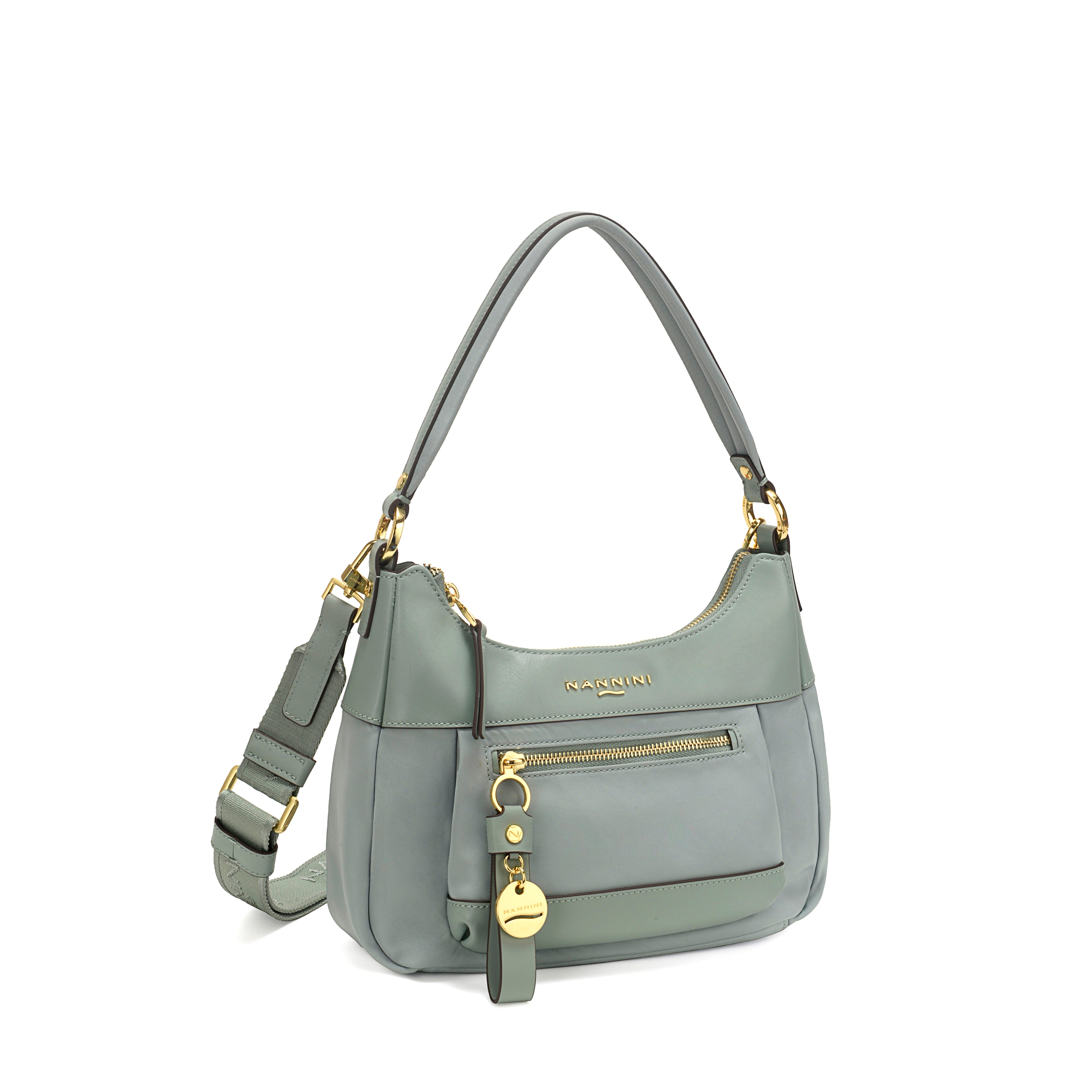 Borsa a spalla in nylon e pelle Liberty