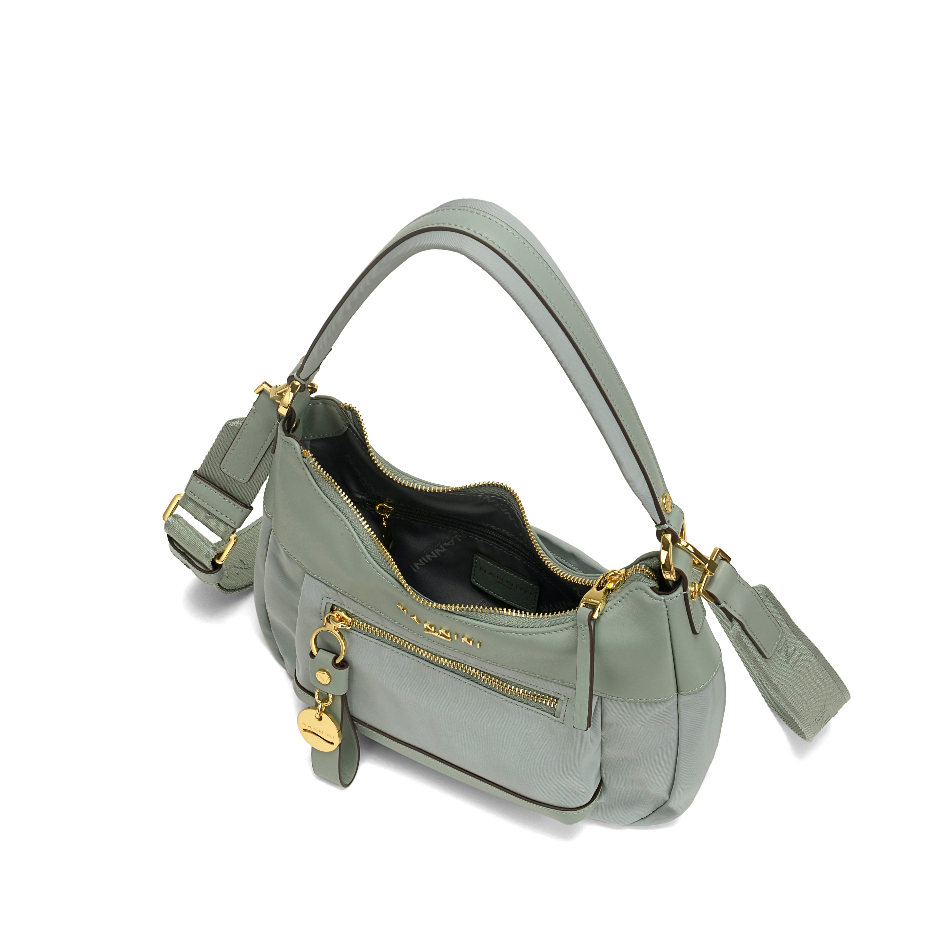 Borsa a spalla in nylon e pelle Liberty