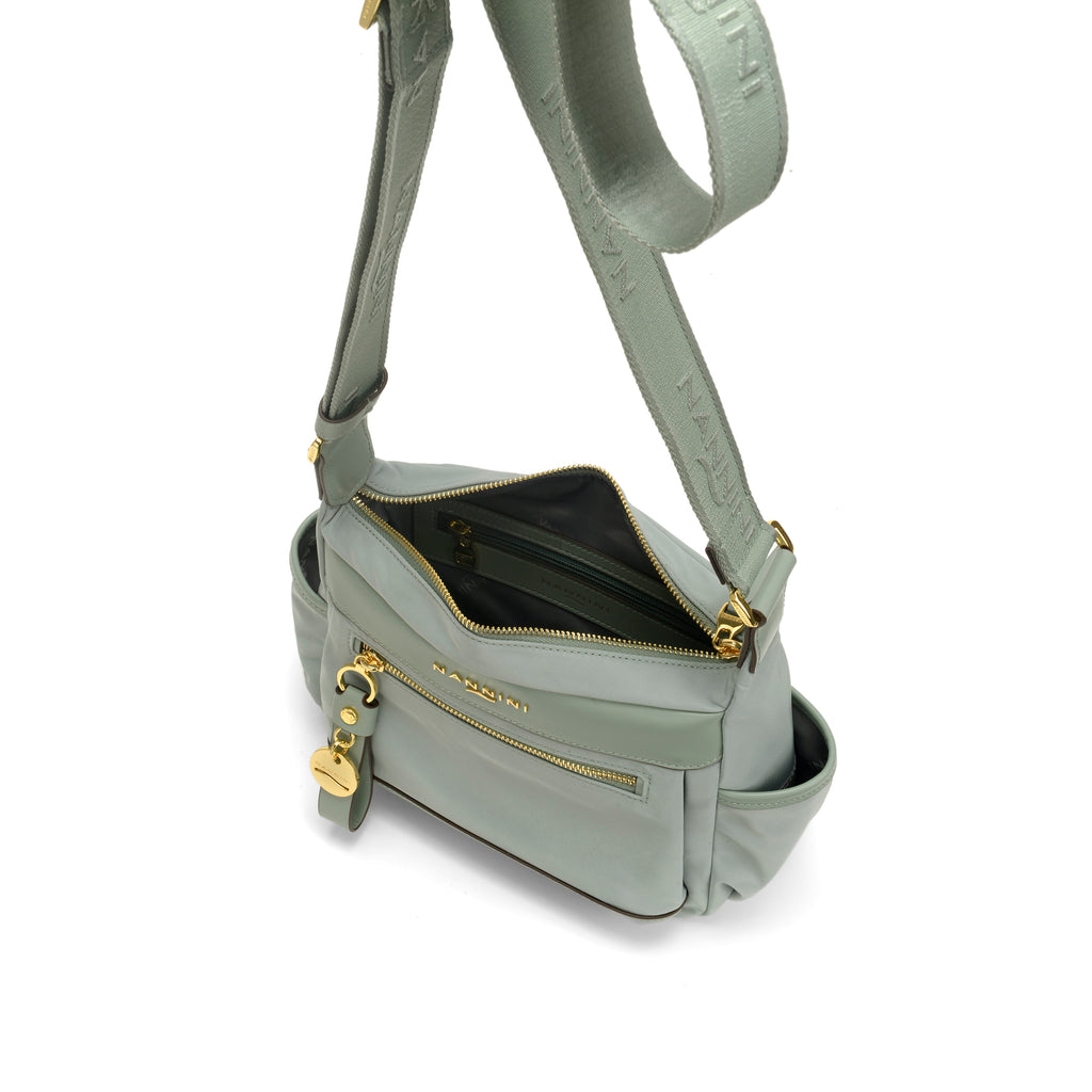 Borsa a tracolla in nylon e pelle Liberty