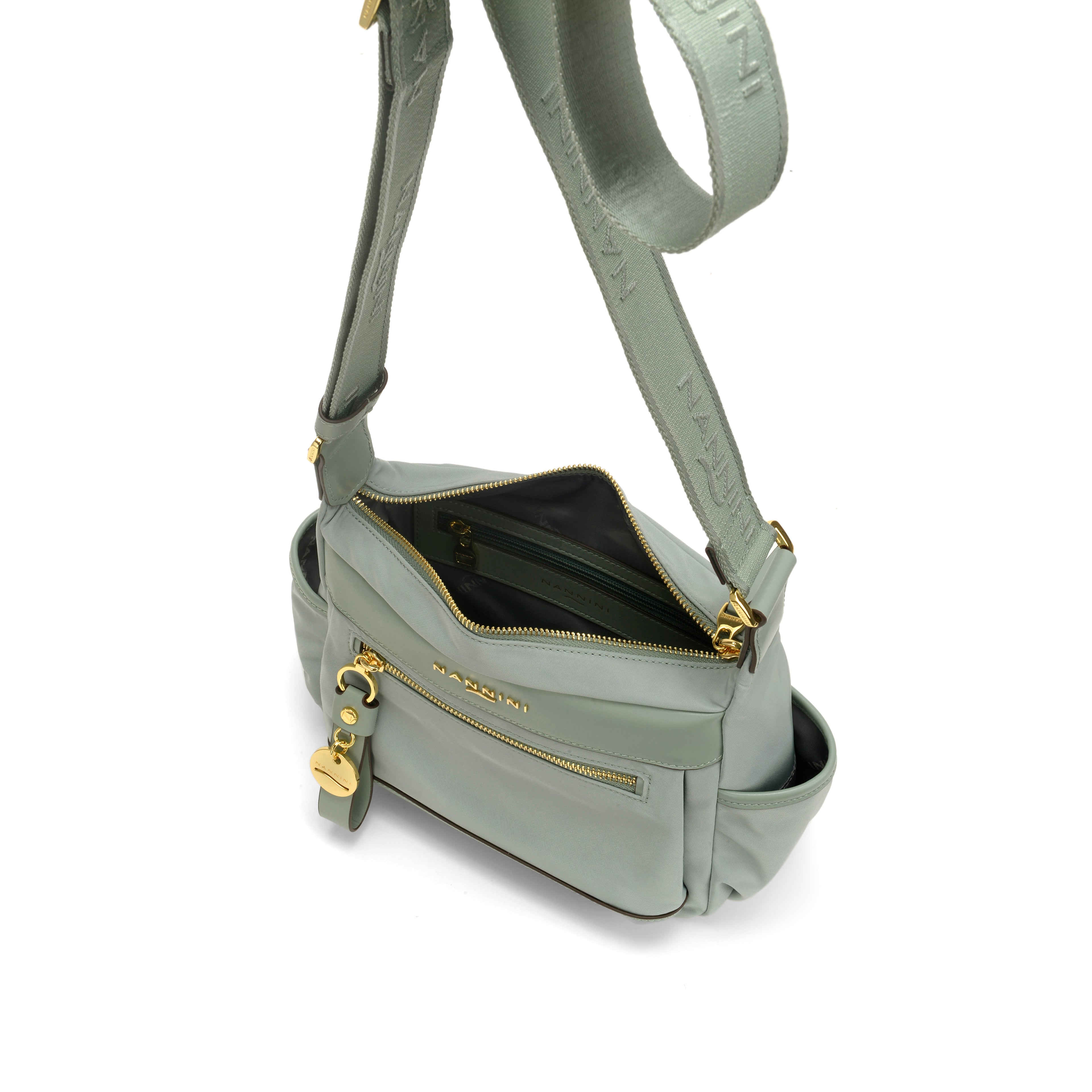 Borsa a tracolla in nylon e pelle Liberty