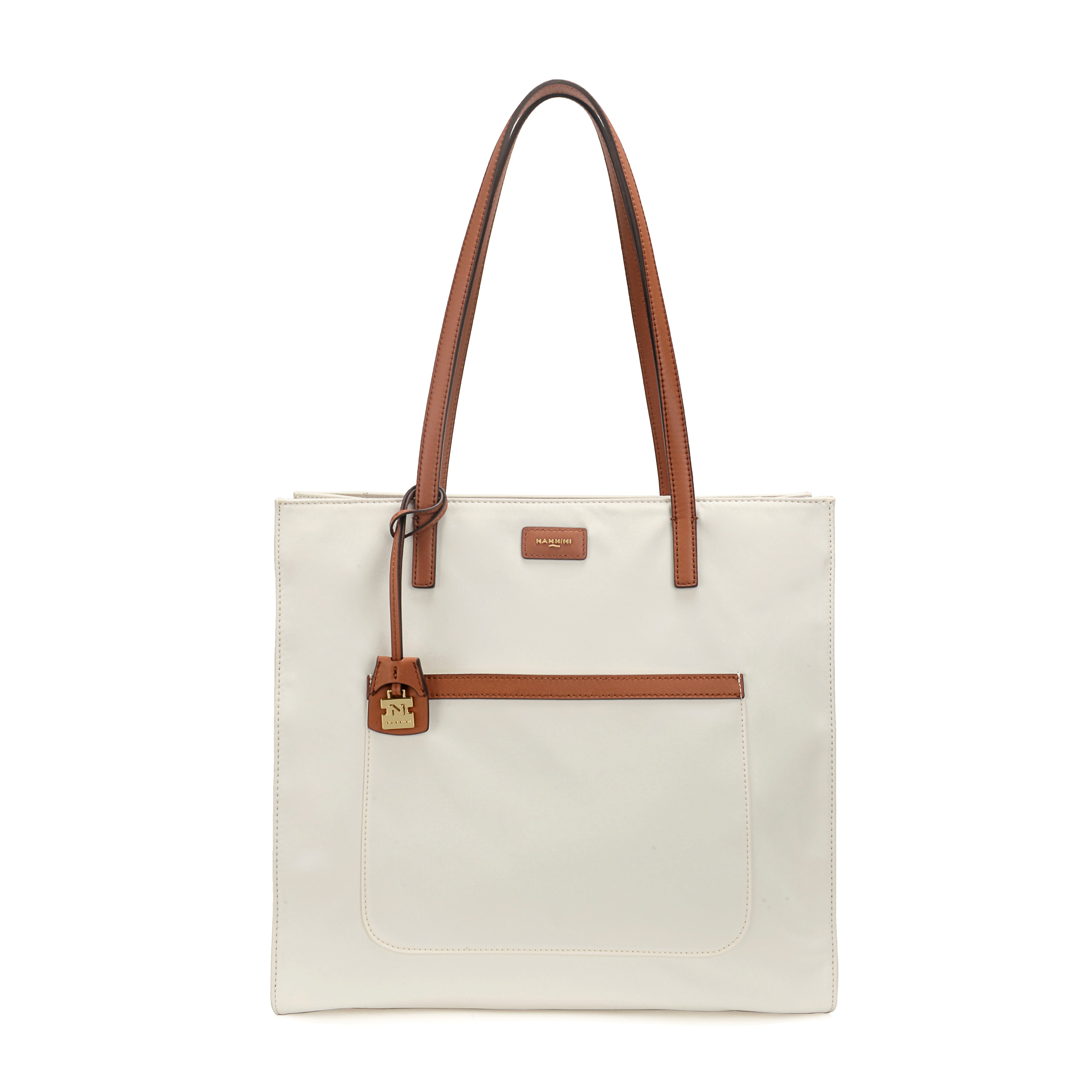 Borsa a spalla in nylon e pelle piccola Carla