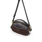 Mini bag in camoscio leopardato e pelle Siria-L