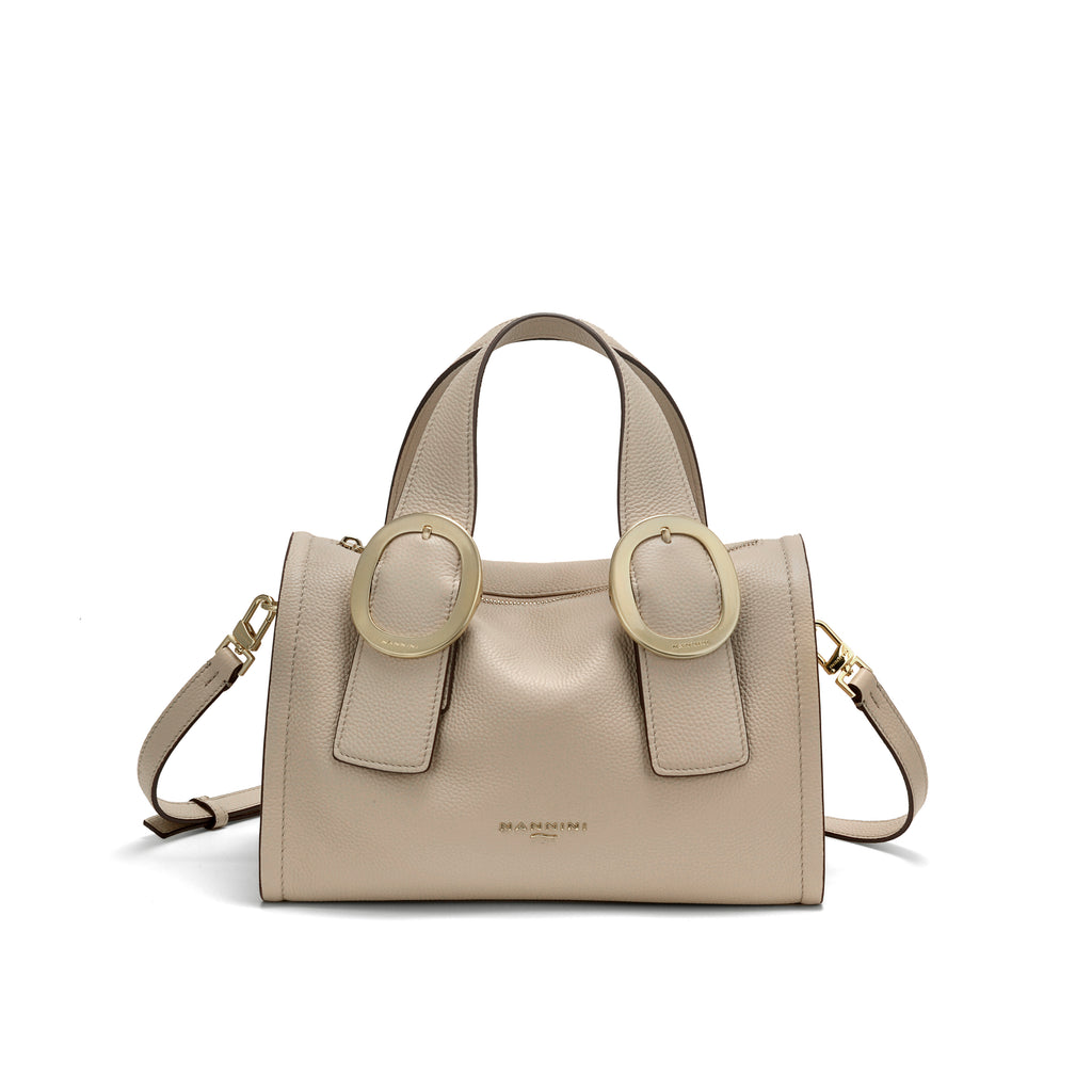 Bauletto in pelle e suede Greta