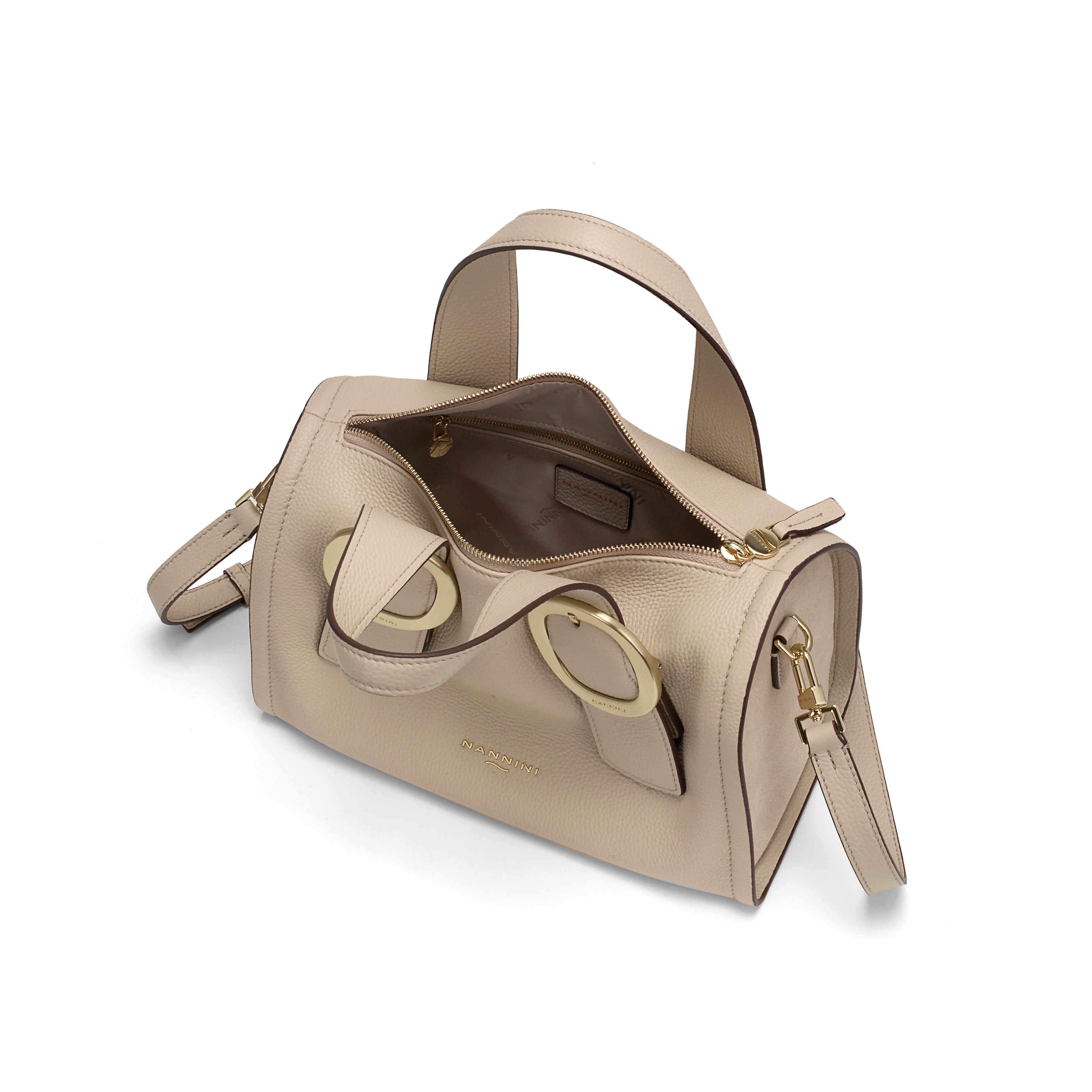 Bauletto in pelle e suede Greta