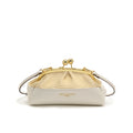 Clutch in rafia e pelle piccola Junia-G