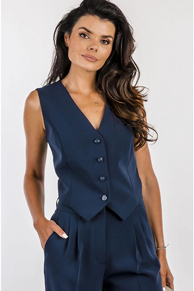 Gilet sartoriale crepon