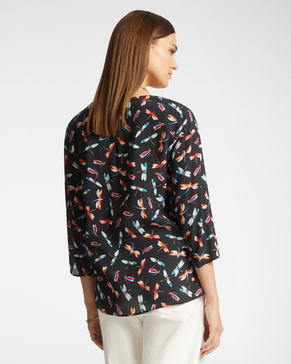 Blusa con stampa libellule