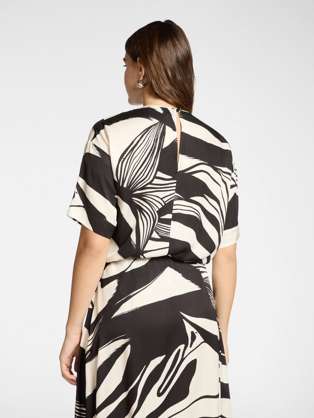 Blusa stampata in twill di viscosa