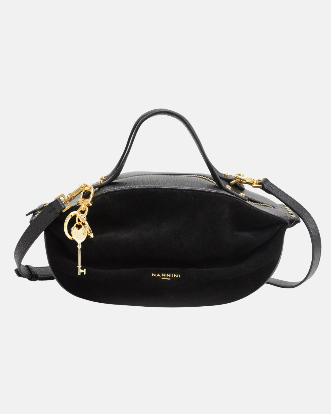 Borsa a mano grande in suede e pelle Camilla-S
