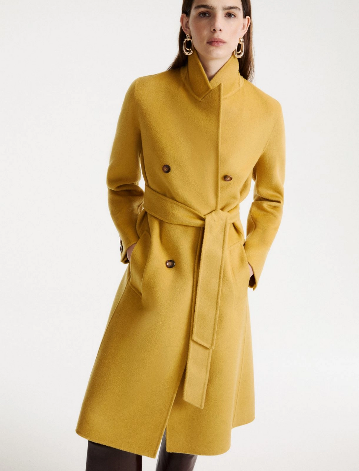 Cappotto Doppiopetto in double di pura lana Mlllaghi