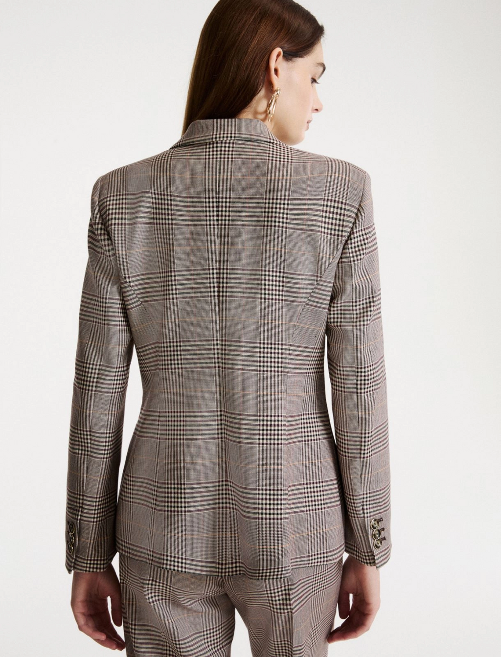 Blazer semi aderente in Principe di Galles Mllginseng