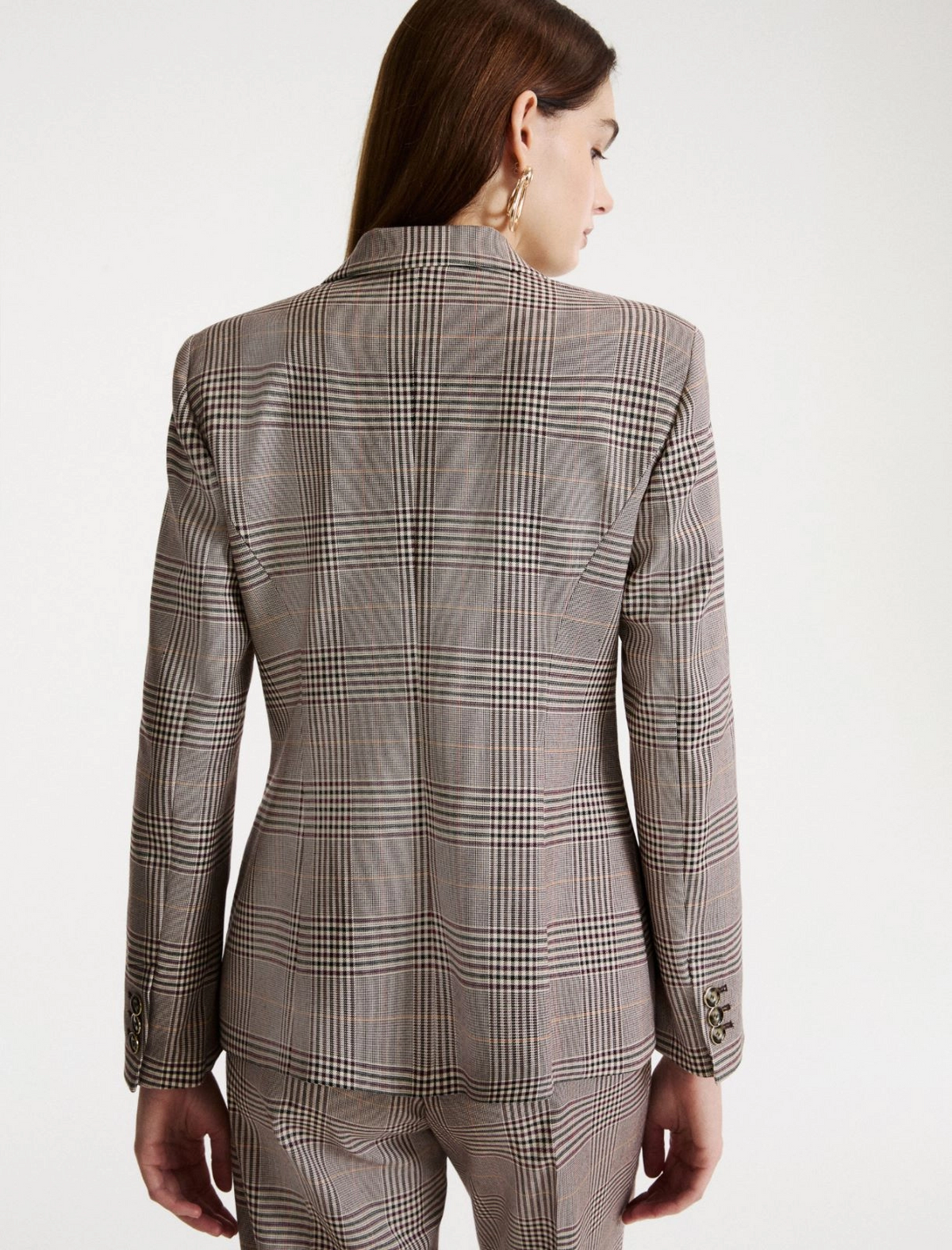 Blazer semi aderente in Principe di Galles Mllginseng