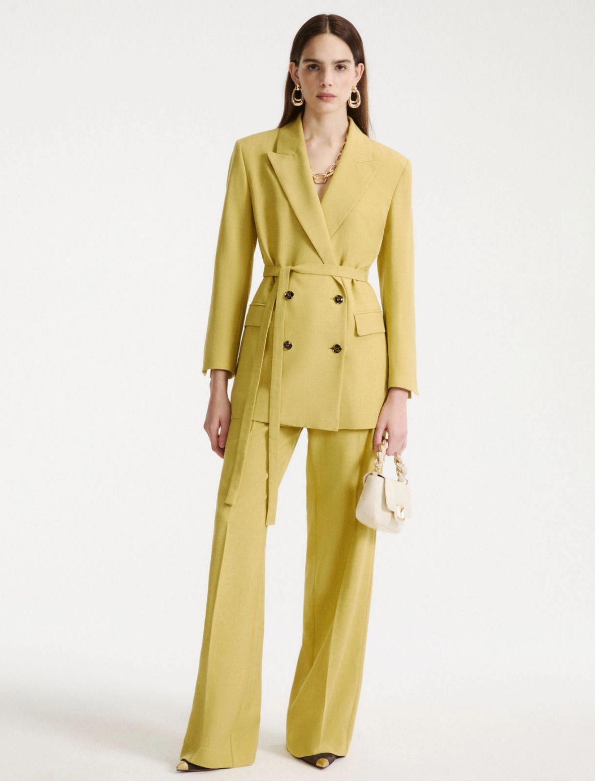 Blazer doppiopetto con cintura Mlllacca