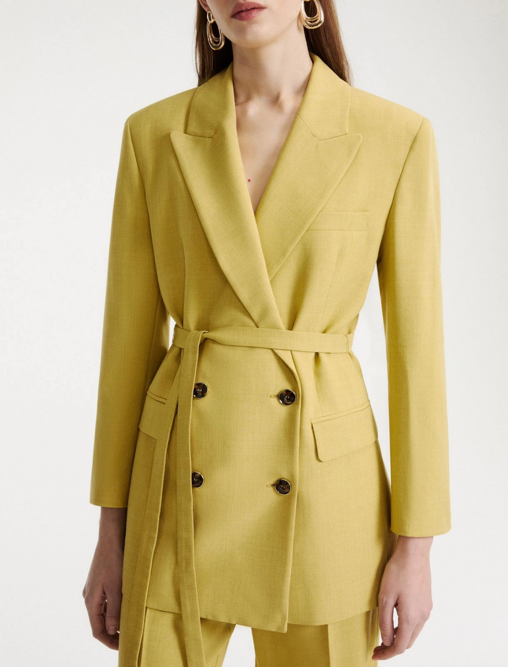 Blazer doppiopetto con cintura Mlllacca
