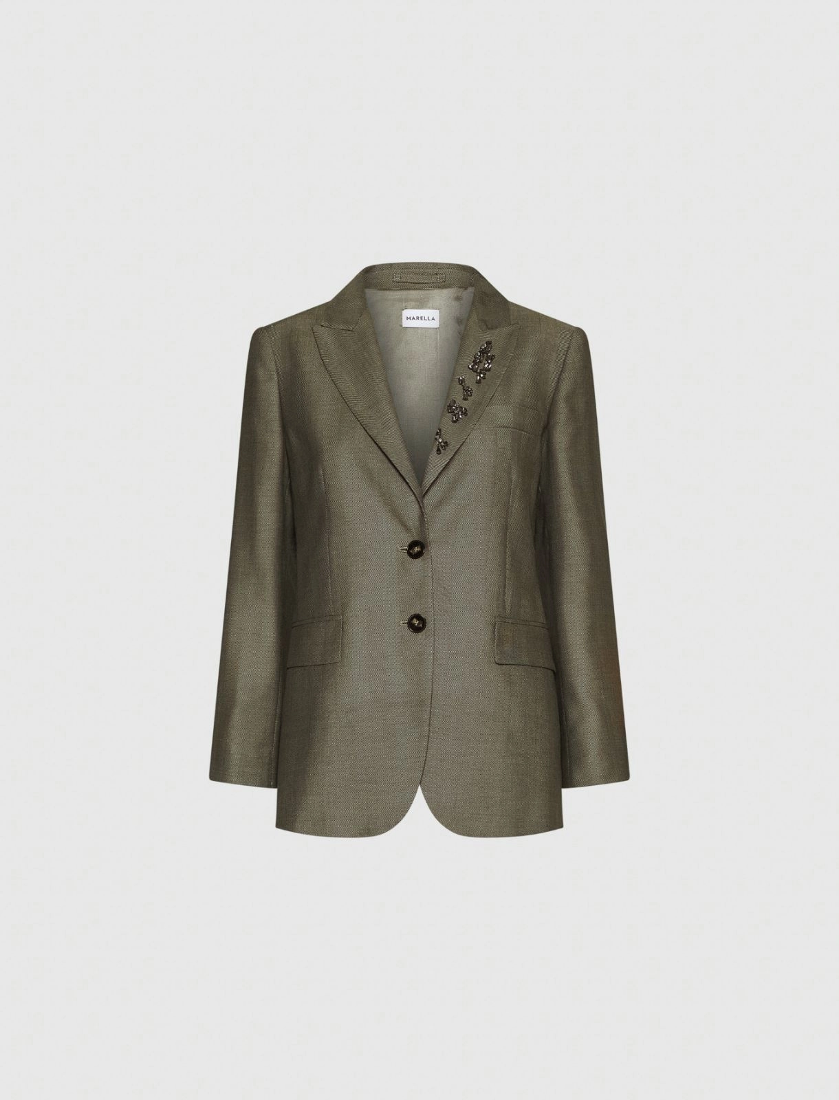 Giacca in saglia fluida con cristalli Impact